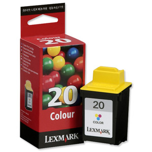 Lexmark No. 20 Inkjet Cartridge Page Life 685pp Colour Ref 15MX120
