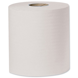 Centrefeed Hand Towel Rolls Single Ply 200mmx300m White Ref J96133D [Pack 6] Ident: 596B