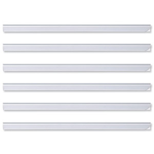 Durable Spine Bars for 60 Sheets A4 Capacity 6mm Clear Ref 2931/19 [Pack 50]