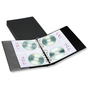 Durable CD and DVD Index 40 Ring Binder with 10 Pockets for 40 Disks A4 Charcoal Ref 5227/39/58