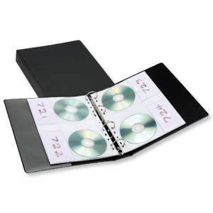 Durable CD and DVD Index 40 Ring Binder with 10 Pockets for 40 Disks A4 Charcoal Ref 5227/39/58 Ident: 781D