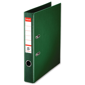 Esselte No. 1 Power Mini Lever Arch File PP Slotted 50mm Spine A4 Green Ref 811460 [Pack 10] Ident: 227B