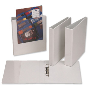 Esselte Presentation Ring Binder Polypropylene 2 D-Ring 25mm Size A4 White Ref 49737 [Pack 10] Ident: 222D