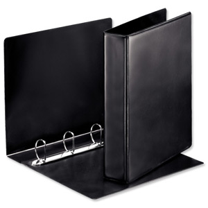 Esselte Presentation Ring Binder Polypropylene 2 D-Ring 25mm Size A4 Black Ref BK49763 [Pack 10]