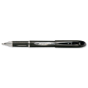 Uni-ball SX210 Jetstream Rollerball Pen Rubber Grip 1.0mm Tip 0.7mm Line Black Ref 9008000 [Pack 12] Ident: 72G