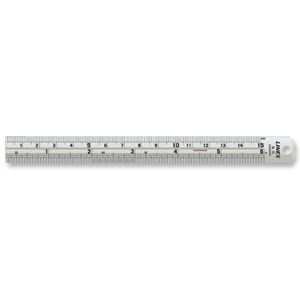 Linex Ruler Stainless Steel Imperial and Metric with Conversion Table 150mm Ref Lxesl15 Ident: 109D