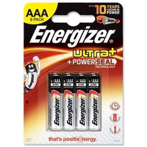 Energizer UltraPlus Battery Alkaline LR03 1.5V AAA Ref 637462 [Pack 8] Ident: 648C