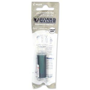 Pilot V-Board Master Refill for Drywipe Marker Begreen Bullet Tip Medium 4mm Green Ref 25510120 [Pack 12]