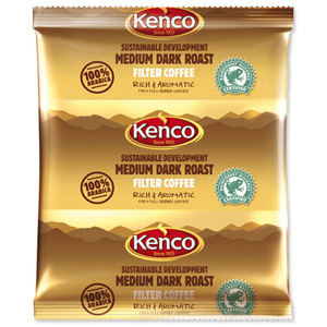 Kenco Sustainable Development Filter Coffee Sachet for 3 pints with Filter Paper Ref A03211 [Pack 50] Ident: 613A