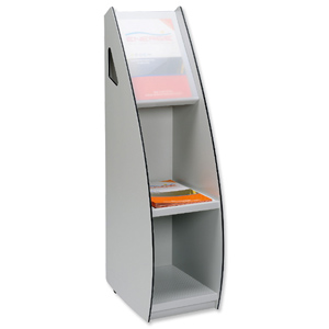 Magazine Stand Mobile With Clear Display Window Grey Ident: 294E