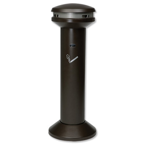 Rubbermaid Infinity Ash Bin for Cigarettes High Capacity 25.4 Litre Dia400xH1010mm Ref 9W34-00-BLA