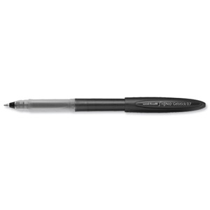 Uni-ball UM170 SigNo Gelstick Rollerball Pen 0.7mm Tip 0.4mm Line Black Ref 9003000 [Pack 12] Ident: 71B