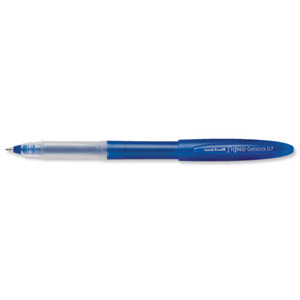 Uni-ball UM170 SigNo Gelstick Rollerball Pen 0.7mm Tip 0.4mm Line Blue Ref 9003001 [Pack 12] Ident: 71B