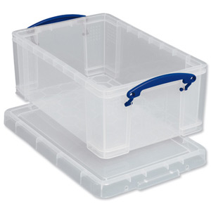 Really Useful Storage Box Plastic Lightweight Stackable 5 Litre W200xD340xH125mm Clear Ref 3x5C [Pack 3] Ident: 177C