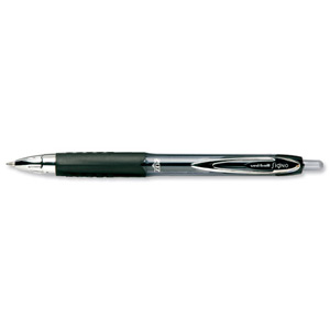 Uni-ball SigNo 207 Gel Rollerball Pen Retractable Fine 0.7mm Tip 0.5mm Line Black Ref 9004600 [Pack 12] Ident: 69F
