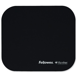 Fellowes Microban Mousepad Antibacterial with Non-slip Base Black Ref 5933907 Ident: 740F