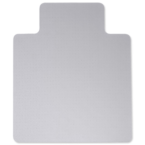 Chair Mat PVC with Lip for Medium Pile 3mm Carpet 1150x1340mm Clear Ident: 499A