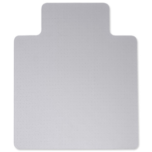 Chair Mat PVC with Lip for Medium Pile 3mm Carpet 1150x1340mm Clear