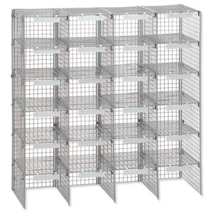 Versapak Mailsorter Adjustable Plastic-Coated Steel 24 Compartments W1067xD381xH1067mm Grey Ref MSU24-GYS Ident: 168D