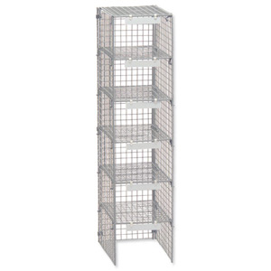 Versapak Extra Mailsorter Column Plastic-Coated Steel 6 Compartments W267xD381xH1067mm Grey Ref MSC1-GYS