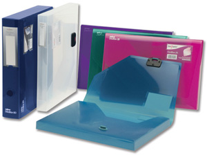 Snopake DocBox Box File Polypropylene with Push Lock 25mm Spine A4 Assorted Ref 14832 [Pack 5] Ident: 232A