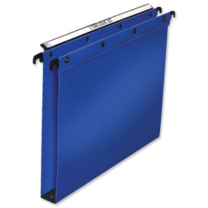 Elba Suspension File Polypropylene Vertical 350sheet 30mm Foolscap Blue Ref 100330371 [Pack 25]