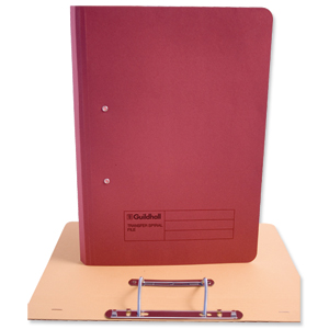 Guildhall Transfer Spring Files 315gsm Capacity 38mm Foolscap Red Ref 348-REDZ [Pack 50] Ident: 199A