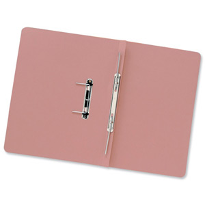 Guildhall Transfer Spring Files 315gsm Capacity 38mm Foolscap Pink Ref 348-PNKZ [Pack 50] Ident: 199A