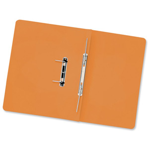 Guildhall Transfer Spring Files 315gsm Capacity 38mm Foolscap Orange Ref 348-ORGZ [Pack 50] Ident: 199A