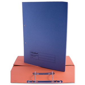 Guildhall Transfer Spring Files with Inside Pocket 315gsm 38mm Foolscap Blue Ref 349-BLUZ [Pack 25]