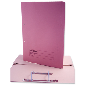 Guildhall Transfer Spring Files with Inside Pocket 315gsm 38mm Foolscap Pink Ref 349-PNKZ [Pack 25]