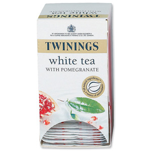 Twinings Infusion Tea Bags Individually-wrapped White Tea and Pomegranate Ref A07568 [Pack 20] Ident: 610A