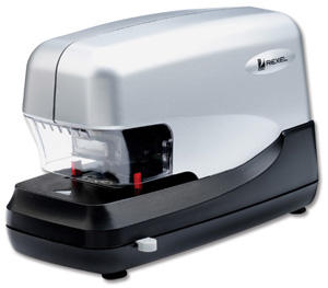 Rexel Electric Stapler Stella 70 Holds 5000 Staples Capacity 70 Sheets Silver-Black Ref 2101178