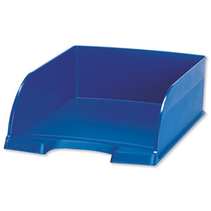 Letter Tray Jumbo Deep Sided with 2 Label Positions Blue Ident: 329B