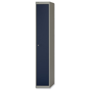 Bisley Locker Steel 1-Door W305xD305xH1802mm Goose Grey-Blue Ref CLK121-7339