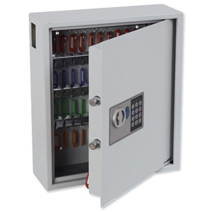 Phoenix 0032 Key Safe Electronic with Fixings Keyrings and Tags 48 Key 9kg W300xD100xH365mm Ref KS0032E