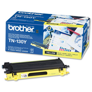 Brother Laser Toner Cartridge Page Life 1500pp Yellow Ref TN130Y