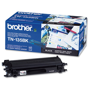Brother Laser Toner Cartridge Page Life 5000pp Black Ref TN135BK
