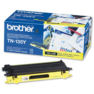 Brother Laser Toner Cartridge Page Life 4000pp Yellow Ref TN135Y
