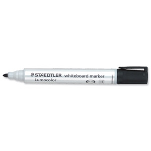 Staedtler Lumocolor Whiteboard Marker Dry-safe Bullet Tip 2mm Line Black Ref 351-9 [Pack 10] Ident: 97D