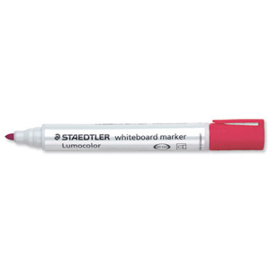 Staedtler Lumocolor Whiteboard Marker Dry-safe Bullet Tip 2mm Line Red Ref 351-2 [Pack 10] Ident: 97D