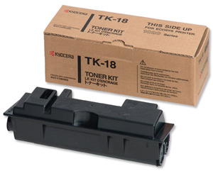 Kyocera TK-18 Laser Toner Cartridge Page Life 7200pp Black Ref 1T02FM0EU0 Ident: 821B