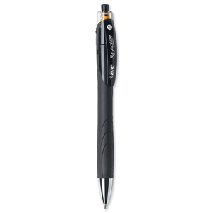 Bic ReAction Ball Pen Retractable Long Grip 1.0mm Reactive Tip 0.4mm Line Black Ref 8575461 [Pack 12] Ident: 78G