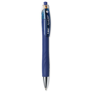 Bic ReAction Ball Pen Retractable Long Grip 1.0mm Reactive Tip 0.4mm Line Blue Ref 8575471 [Pack 12] Ident: 78G