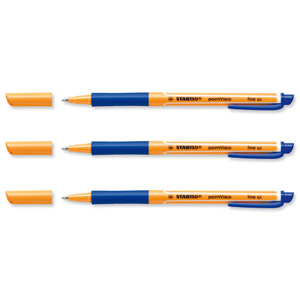 Stabilo Point Visco Rollerball Pen with Quick-drying Gel Ink 0.5mm Line Blue Ref 1099/41 [Pack 10]
