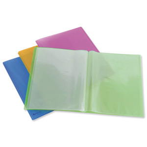 Rexel Ice Display Book Polypropylene 10 Pockets A4 Assorted Translucent Covers Ref 2102036 [Pack 10] Ident: 298A
