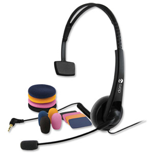 Doro Headset Monaural Extendable with Flexible Mouthpiece and Mute for Cordless Telephone Ref HS125