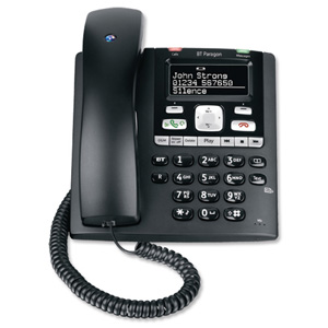 BT Paragon 650 Telephone Corded Answer Machine 200 Memories SMS Caller Inverse Display Ref 32116 Ident: 671F