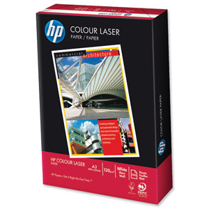 Hewlett Packard [HP] Colour Laser Paper Smooth 120gsm A3 White Ref HCL1030 [250 Sheets]