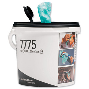 Wypall Kimtuf Hand Cleaning Wipes Bucket Ref 7775 [Pack 90] Ident: 586A